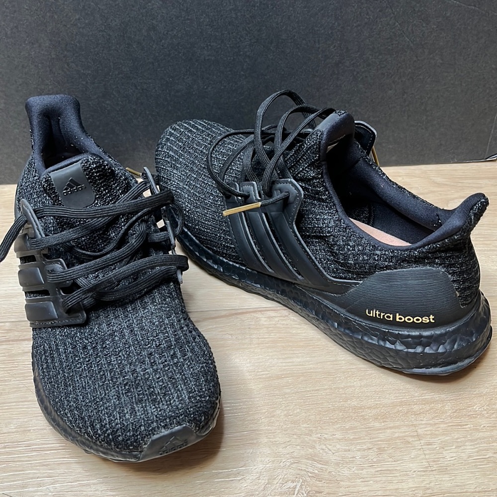 adidas Ultra Boost Black Athletic Shoes